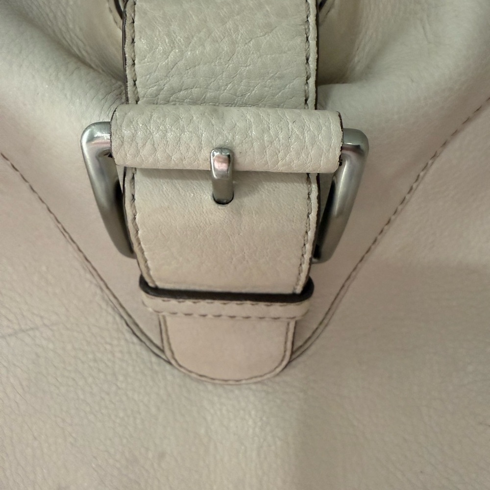 Michael Kors White Leather Hobo Shoulder Bag Slouchy Large